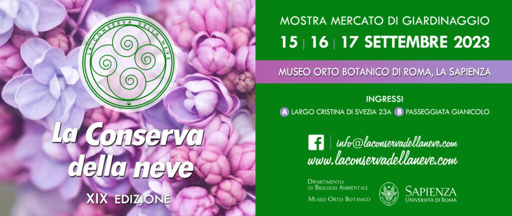 Questo fine settimana all'Orto Botanico di Roma LA CONSERVA DELLA NEVE: espositori, incontri e laboratori nella mostra-mercato dedicata alle piante rare e da collezione