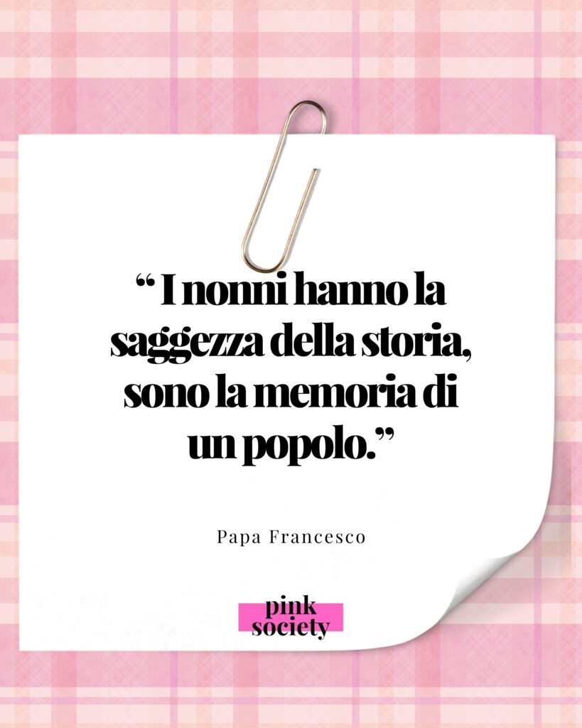 I bambini e i nonni sono la speranza di un popolo. I bambini perché lo porteranno avanti e i nonni perché hanno la saggezza della storia, sono la memoria di un popolo.