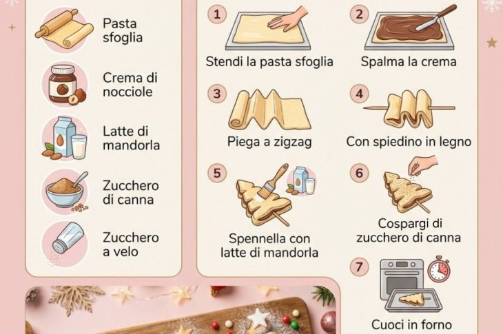 Alberelli di Natale di pasta sfoglia