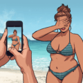 Non voglio finire nelle tue stories: quando non vuoi finire sui social delle colleghe in costume