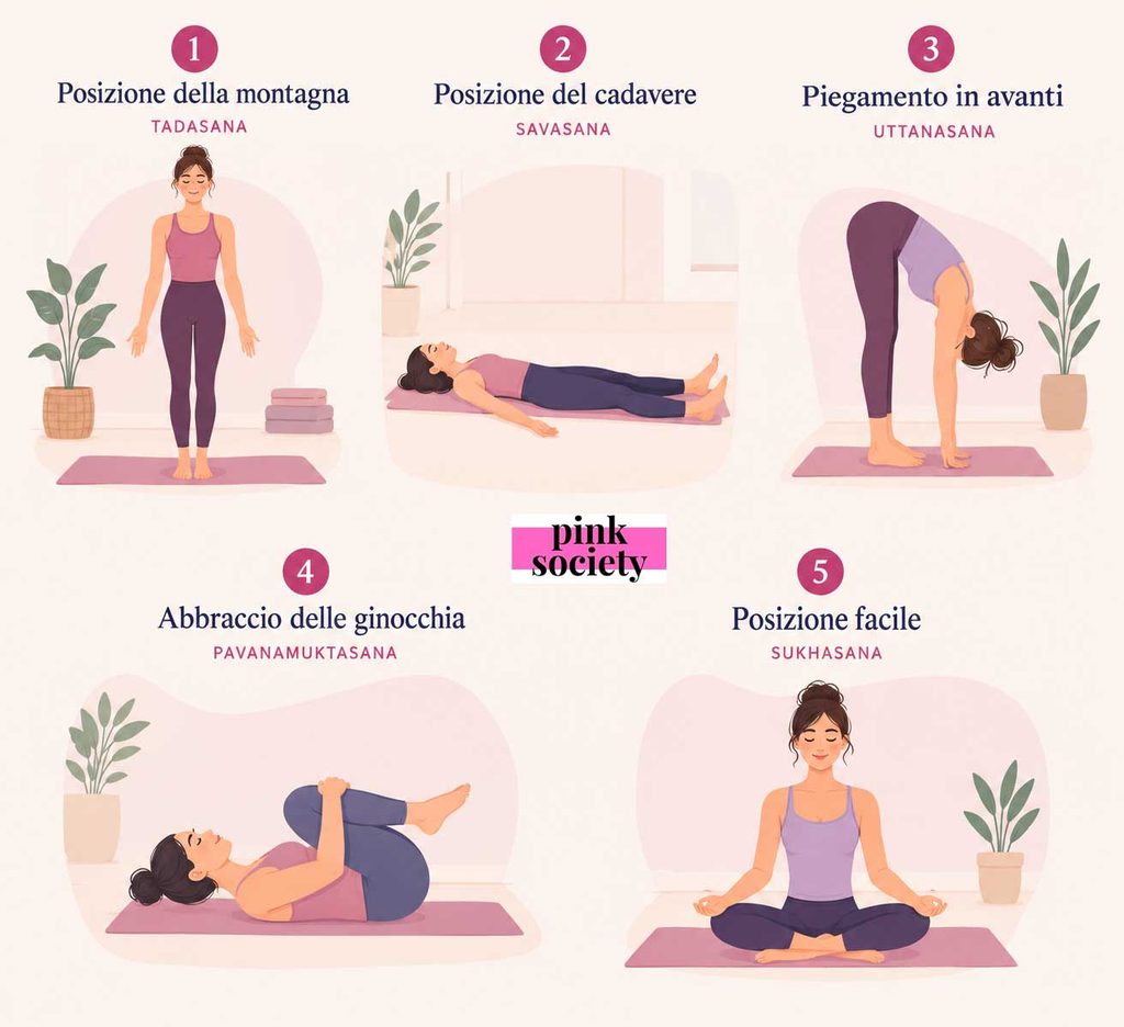 5 asana antistress per principianti: posizioni yoga semplici per ritrovare la calma